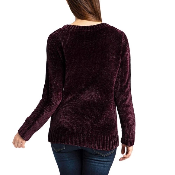 Orvis Women's Velvet Sweater - Rich Purple size L - Picture 2 of 6